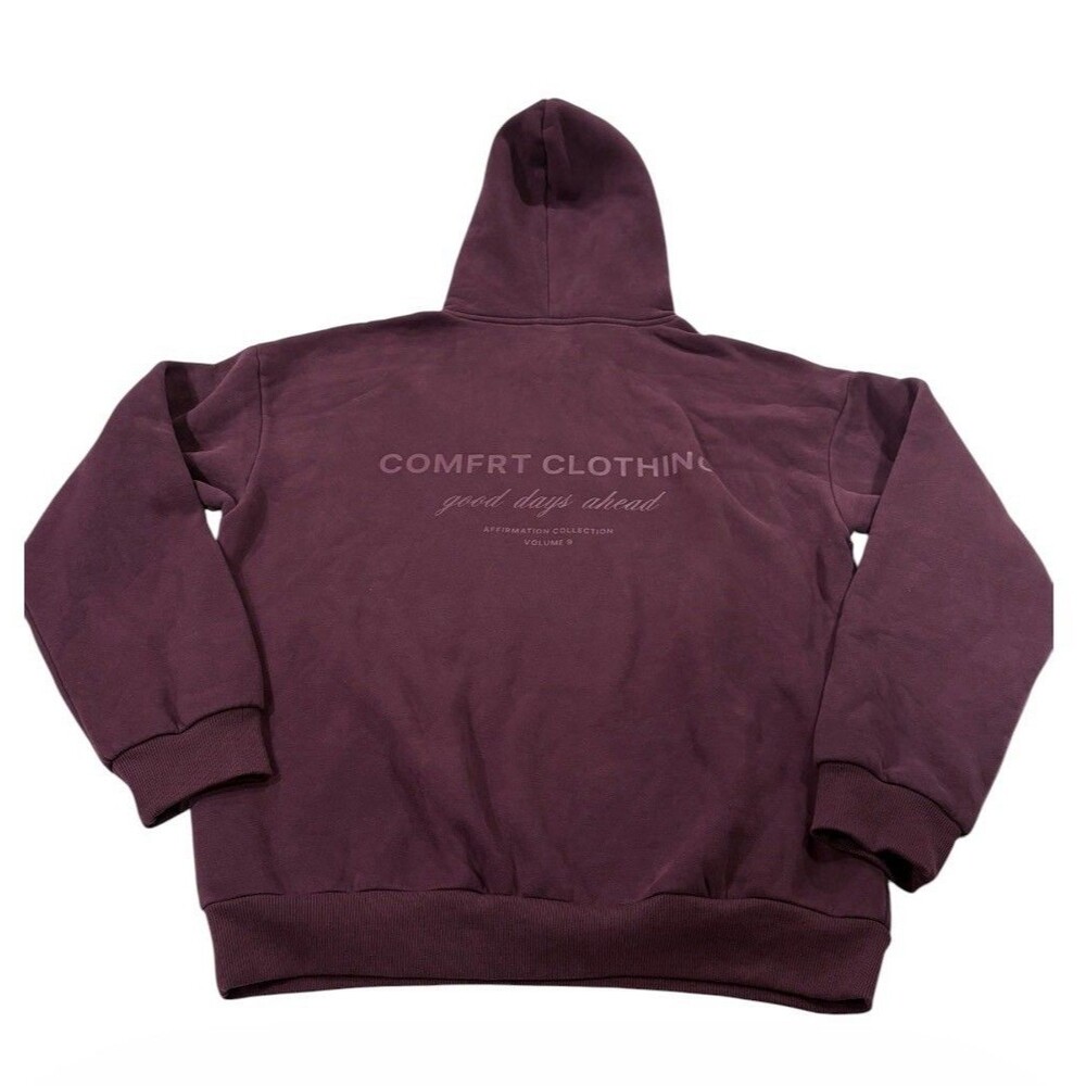 Comfrt Affirmation Collection Volume 9 Hoodie Mega Maroon Purple Burgundy Size L - Picture 4 of 16